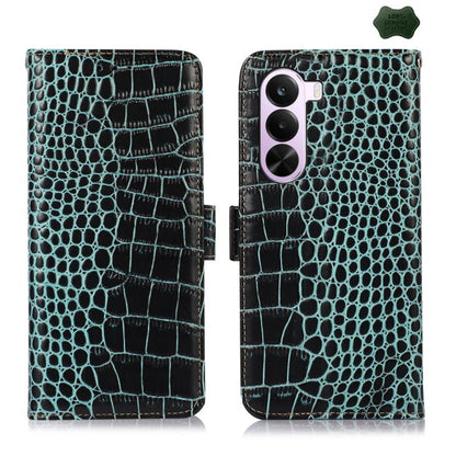 Crocodile Top Layer Cowhide Leather Phone Case, For OnePlus Nord CE6 Lite 5G Global, For OnePlus Ace 6 Ultra, For OnePlus 15T, For OnePlus Turbo 6V / Turbo 6, For OnePlus 15R/Ace 6 5G/Ace 6T 5G, For OnePlus 15