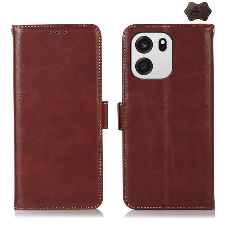 Magnetic Crazy Horse Texture Genuine Leather RFID Phone Case, For OnePlus Nord CE6 Lite 5G Global, For OnePlus Ace 6 Ultra, For OnePlus 15T, For OnePlus Turbo 6V / Turbo 6, For OnePlus 15R/Ace 6 5G/Ace 6T 5G, For OnePlus 15