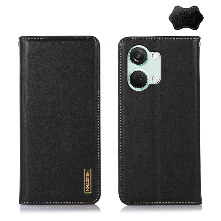 KHAZNEH Nappa Top Layer Cowhide Leather Phone Case, For OnePlus Nord CE4 5G Global, For OnePlus Ace 3 / 12R, For OnePlus Ace 2 Pro, For OnePlus Nord CE3 5G, For OnePlus Nord 3 / Ace 2V