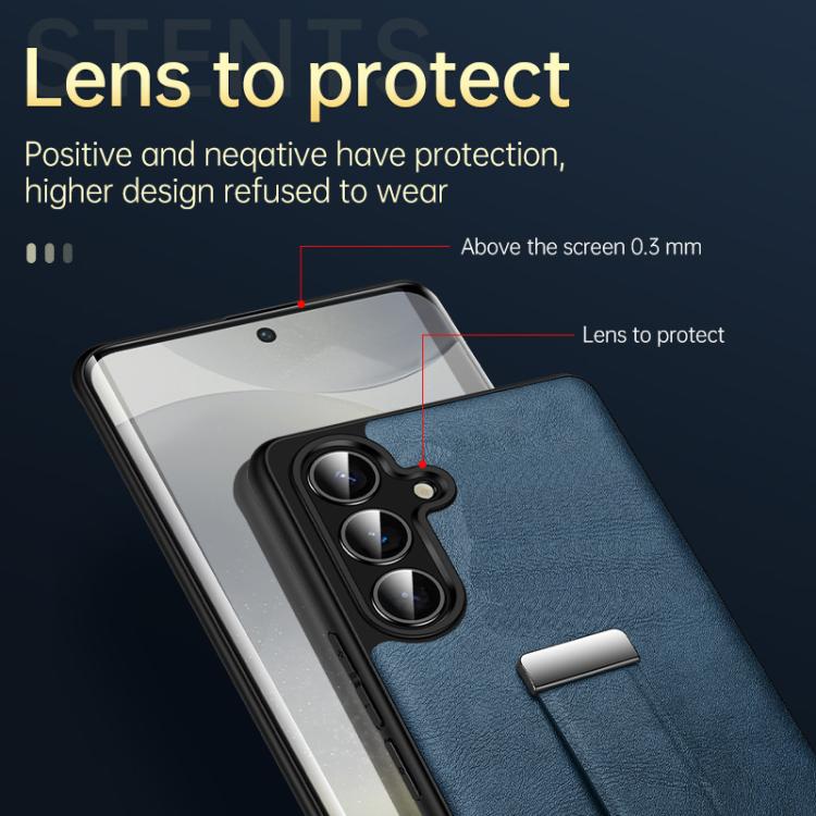 SULADA PC Hybrid Leather Texture Skin Feel Shockproof Phone Case, For Samsung Galaxy S23 5G