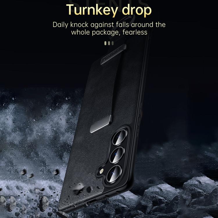 SULADA PC Hybrid Leather Texture Skin Feel Shockproof Phone Case, For Samsung Galaxy S23 5G