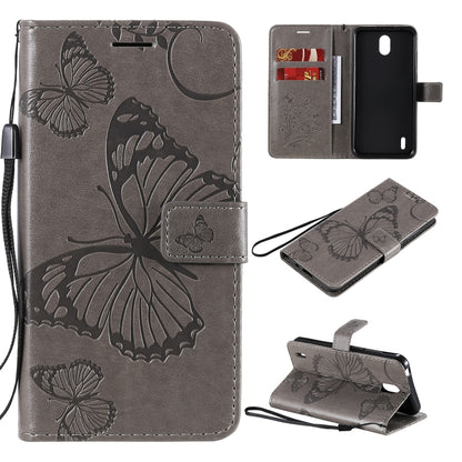 3D Butterflies Embossing Pattern Horizontal Flip Leather Case with Holder & Card Slot & Wallet, For OPPO Realme 6, For Nokia 1.3, For Nokia 2.3
