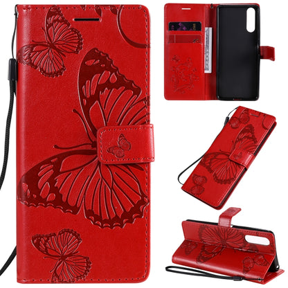 3D Butterflies Embossing Pattern Horizontal Flip Leather Case with Holder & Card Slot & Wallet, For Sony Xperia L4, For Sony Xperia 10 II, For Xiaomi Redmi K30 Pro