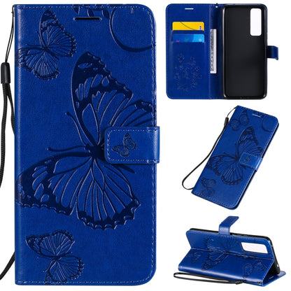 3D Butterflies Embossing Pattern Horizontal Flip Leather Case with Holder & Card Slot & Wallet, For Huawei Nova 7, For Huawei Nova 7 Pro, For Huawei Nova 7 SE / P40 Lite 5G