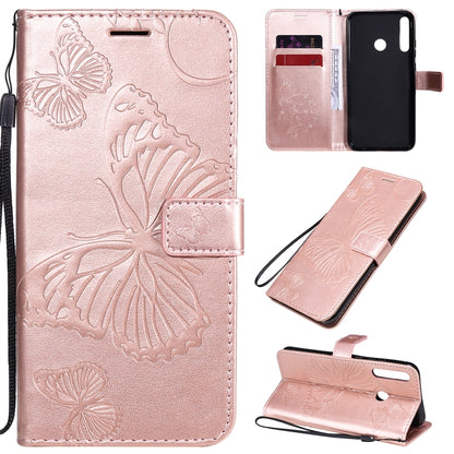 3D Butterflies Embossing Pattern Horizontal Flip Leather Case with Holder & Card Slot & Wallet, For Huawei Y7P / P40 Lite E / Honor 9C, For Huawei P Smart(2020), For Huawei Y5P / Honor 9s