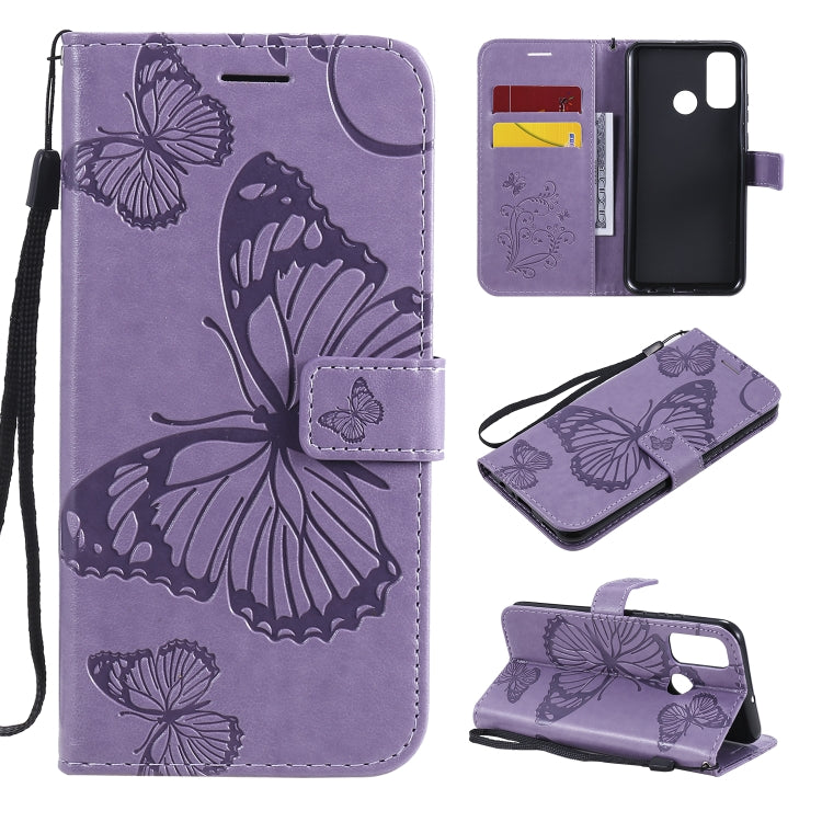 3D Butterflies Embossing Pattern Horizontal Flip Leather Case with Holder & Card Slot & Wallet, For Huawei Y7P / P40 Lite E / Honor 9C, For Huawei P Smart(2020), For Huawei Y5P / Honor 9s