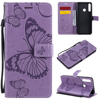 3D Butterflies Embossing Pattern Horizontal Flip Leather Case with Holder & Card Slot & Wallet, For Huawei Y6P, For Huawei Honor 9A, For Huawei Honor 30 Pro / 30 Pro Plus
