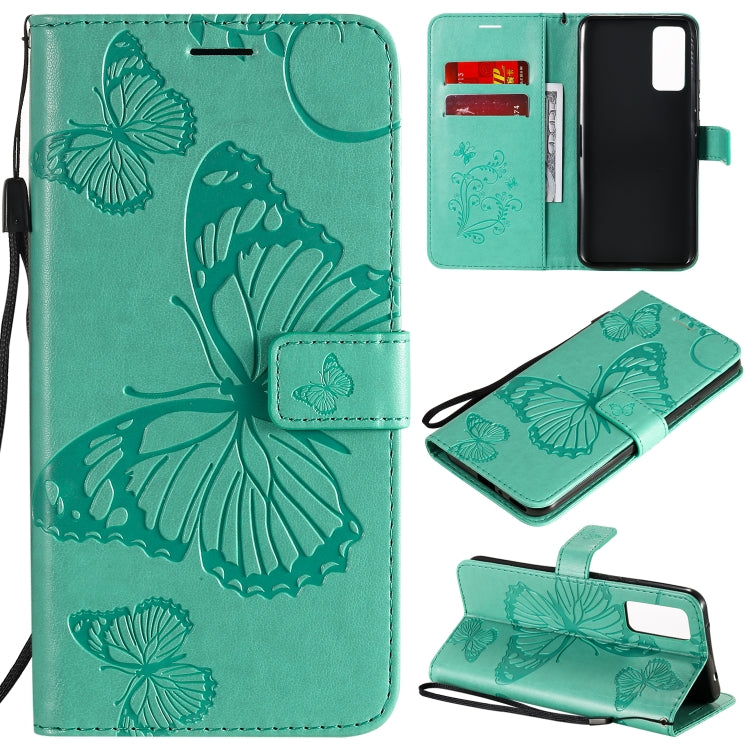 3D Butterflies Embossing Pattern Horizontal Flip Leather Case with Holder & Card Slot & Wallet, For Huawei Honor 30, For Huawei Honor Play 4T Pro