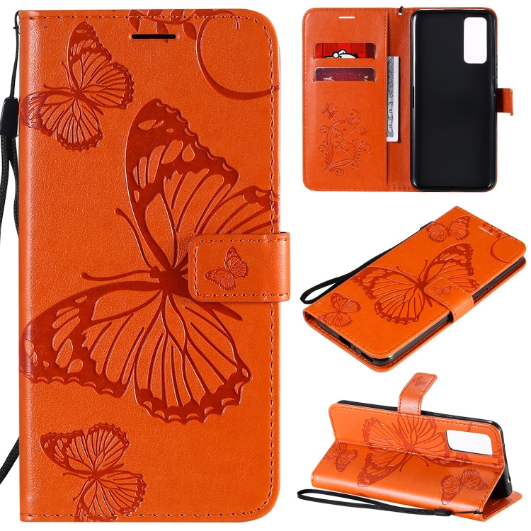 3D Butterflies Embossing Pattern Horizontal Flip Leather Case with Holder & Card Slot & Wallet, For Huawei Honor 30, For Huawei Honor Play 4T Pro