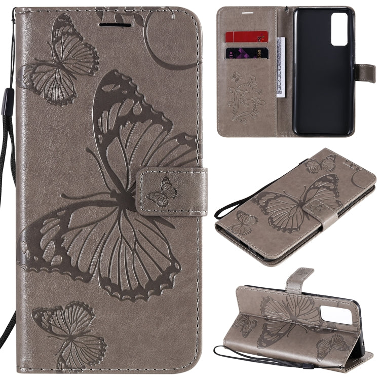 3D Butterflies Embossing Pattern Horizontal Flip Leather Case with Holder & Card Slot & Wallet, For Huawei Honor 30, For Huawei Honor Play 4T Pro