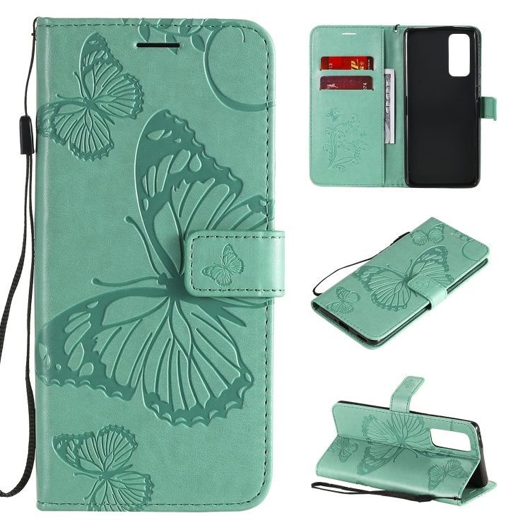 3D Butterflies Embossing Pattern Horizontal Flip Leather Case with Holder & Card Slot & Wallet, For Huawei Honor 30, For Huawei Honor Play 4T Pro