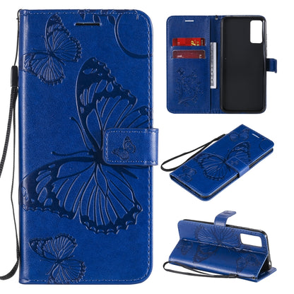 3D Butterflies Embossing Pattern Horizontal Flip Leather Case with Holder & Card Slot & Wallet, For Huawei Honor 30, For Huawei Honor Play 4T Pro