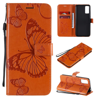 3D Butterflies Embossing Pattern Horizontal Flip Leather Case with Holder & Card Slot & Wallet, For Huawei Honor 30, For Huawei Honor Play 4T Pro