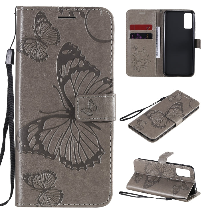 3D Butterflies Embossing Pattern Horizontal Flip Leather Case with Holder & Card Slot & Wallet, For Huawei Honor 30, For Huawei Honor Play 4T Pro