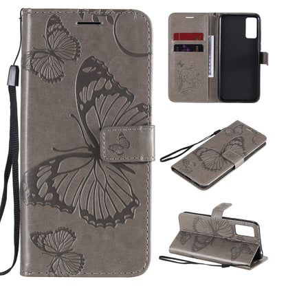 3D Butterflies Embossing Pattern Horizontal Flip Leather Case with Holder & Card Slot & Wallet, For Huawei Honor 30, For Huawei Honor Play 4T Pro