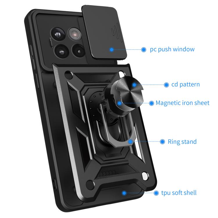 Sliding Camera Cover Design TPU+PC Phone Case, For OnePlus 13R / Ace 5 / Ace 5 Pro 5G, For OnePlus 13, For OnePlus Nord 4