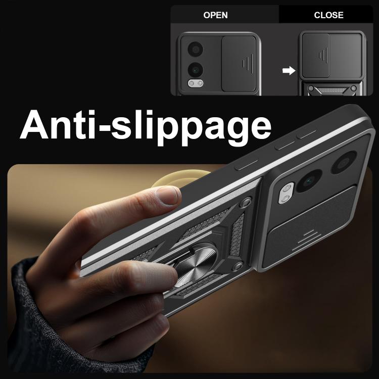 Sliding Camera Cover Design TPU+PC Phone Case, For OnePlus Nord CE4 Lite India, For OnePlus Nord CE4 Lite, For OnePlus Nord CE4 5G Global