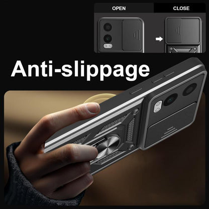 Sliding Camera Cover Design TPU+PC Phone Case, For OnePlus Nord CE4 Lite India, For OnePlus Nord CE4 Lite, For OnePlus Nord CE4 5G Global