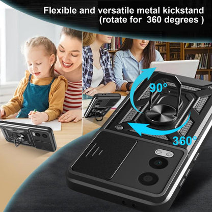 Sliding Camera Cover Design TPU+PC Phone Case, For OnePlus Nord CE4 Lite India, For OnePlus Nord CE4 Lite, For OnePlus Nord CE4 5G Global
