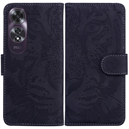 Tiger Embossing Pattern Flip Leather Phone Case, For OPPO Reno12 Pro 5G Global, For OPPO Reno12 5G Global, For OPPO K12x, For OPPO A60 4G