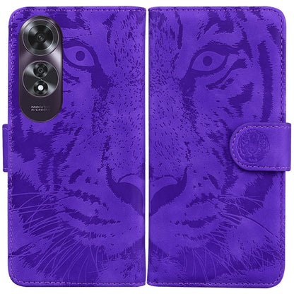 Tiger Embossing Pattern Flip Leather Phone Case, For OPPO Reno12 Pro 5G Global, For OPPO Reno12 5G Global, For OPPO K12x, For OPPO A60 4G