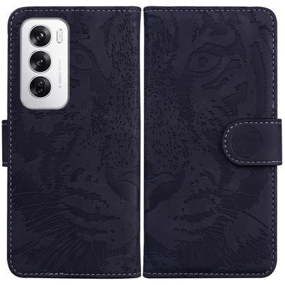 Tiger Embossing Pattern Flip Leather Phone Case, For OPPO Reno12 Pro 5G Global, For OPPO Reno12 5G Global, For OPPO K12x, For OPPO A60 4G
