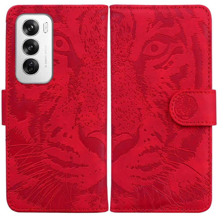 Tiger Embossing Pattern Flip Leather Phone Case, For OPPO Reno12 Pro 5G Global, For OPPO Reno12 5G Global, For OPPO K12x, For OPPO A60 4G