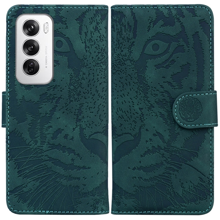 Tiger Embossing Pattern Flip Leather Phone Case, For OPPO Reno12 Pro 5G Global, For OPPO Reno12 5G Global, For OPPO K12x, For OPPO A60 4G