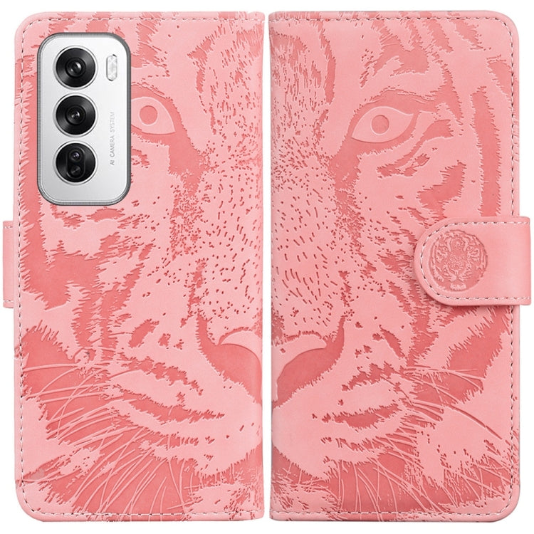 Tiger Embossing Pattern Flip Leather Phone Case, For OPPO Reno12 Pro 5G Global, For OPPO Reno12 5G Global, For OPPO K12x, For OPPO A60 4G