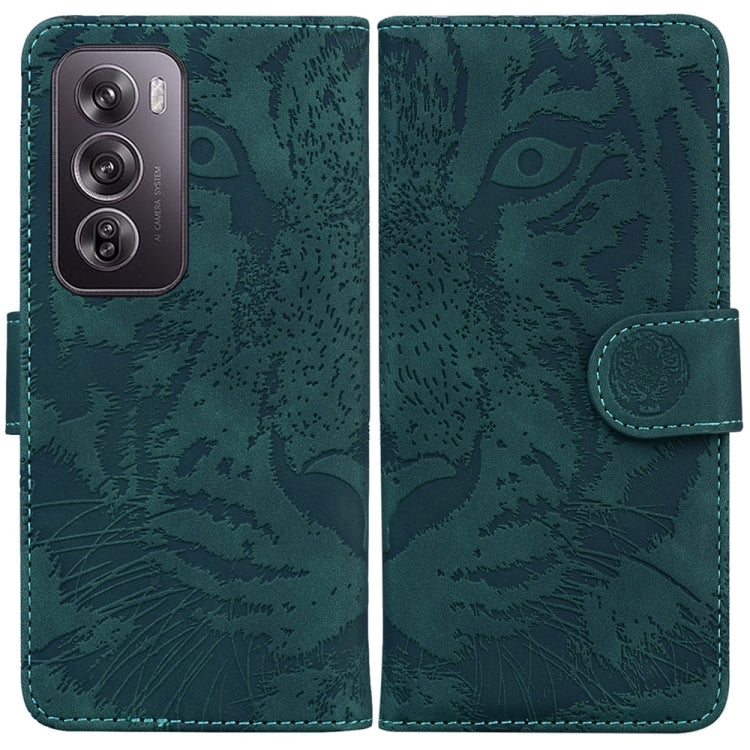 Tiger Embossing Pattern Flip Leather Phone Case, For OPPO Reno12 Pro 5G Global, For OPPO Reno12 5G Global, For OPPO K12x, For OPPO A60 4G