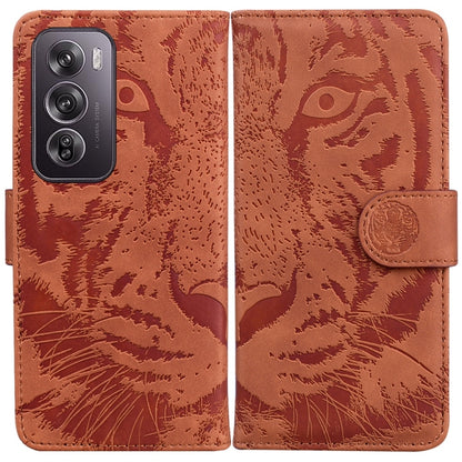 Tiger Embossing Pattern Flip Leather Phone Case, For OPPO Reno12 Pro 5G Global, For OPPO Reno12 5G Global, For OPPO K12x, For OPPO A60 4G
