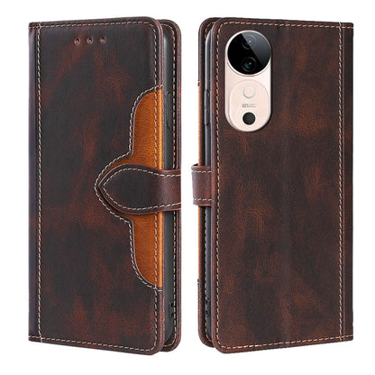 Skin Feel Magnetic Buckle Leather Phone Case, For vivo V50 5G, For vivo X200 Pro 5G, For vivo Y300 Pro 5G, For vivo S19 Pro 5G, For vivo S19 5G, For vivo Y28 4G