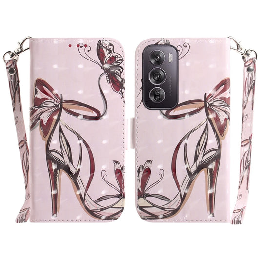 3D Colored Horizontal Flip Leather Phone Case, For OPPO Reno12 Pro 5G Global, For OPPO Reno12 5G Global