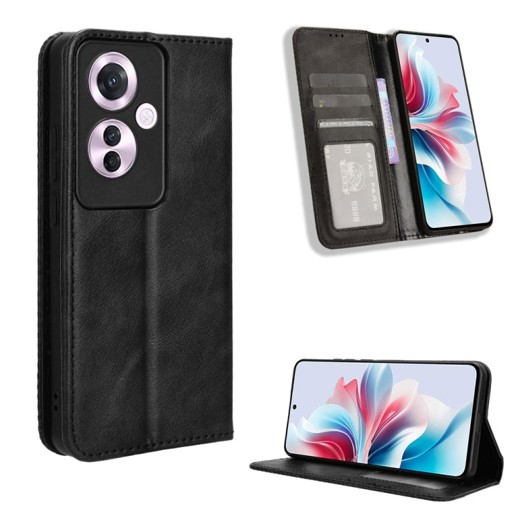 Magnetic Buckle Retro Texture Leather Phone Case, For OPPO Reno12 5G Global, For OPPO F27 Pro 5G / F27 Pro+ 5G, For OPPO A60 4G, For OPPO A3 Pro 5G, For OPPO A3 Pro 5G Global, For OPPO Reno11 F 5G / F25 Pro 5G