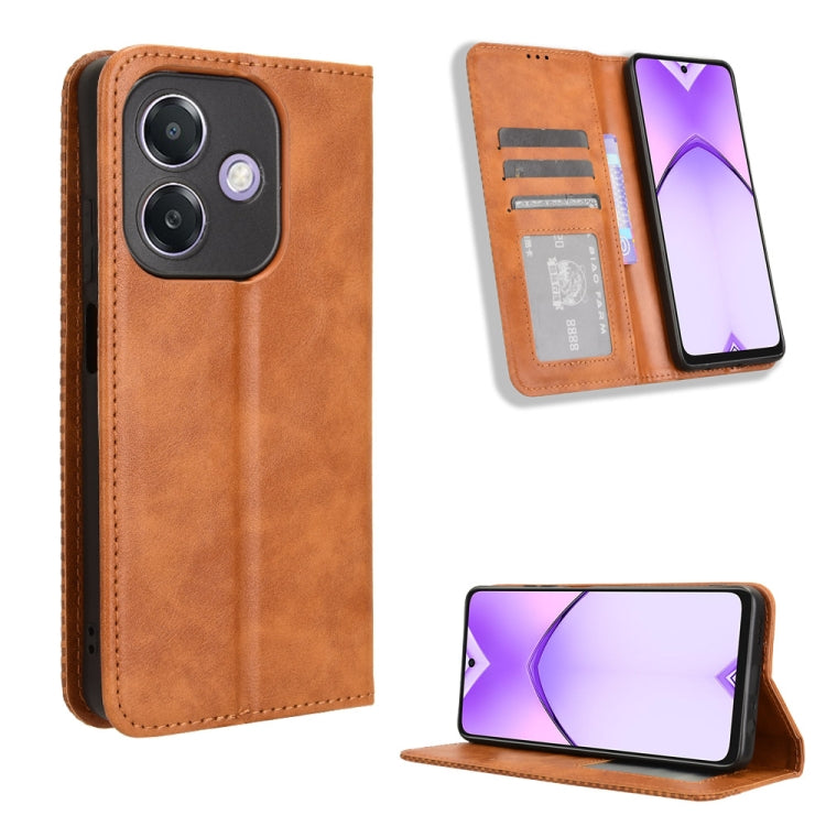 Magnetic Buckle Retro Texture Leather Phone Case, For OPPO Find X8, For OPPO K12X 5G / OnePlus Nord CE4 Lite 5G, For OPPO A3x 5G India, For OPPO Reno12 F 5G, For OPPO Reno11 PJH110, For OPPO Reno12 Pro 5G Global