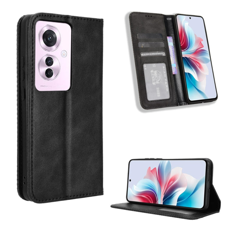 Magnetic Buckle Retro Texture Leather Phone Case, For OPPO Find X8, For OPPO K12X 5G / OnePlus Nord CE4 Lite 5G, For OPPO A3x 5G India, For OPPO Reno12 F 5G, For OPPO Reno11 PJH110, For OPPO Reno12 Pro 5G Global