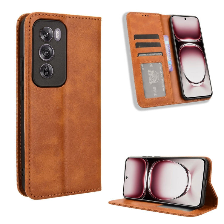 Magnetic Buckle Retro Texture Leather Phone Case, For OPPO Reno12 5G Global, For OPPO F27 Pro 5G / F27 Pro+ 5G, For OPPO A60 4G, For OPPO A3 Pro 5G, For OPPO A3 Pro 5G Global, For OPPO Reno11 F 5G / F25 Pro 5G