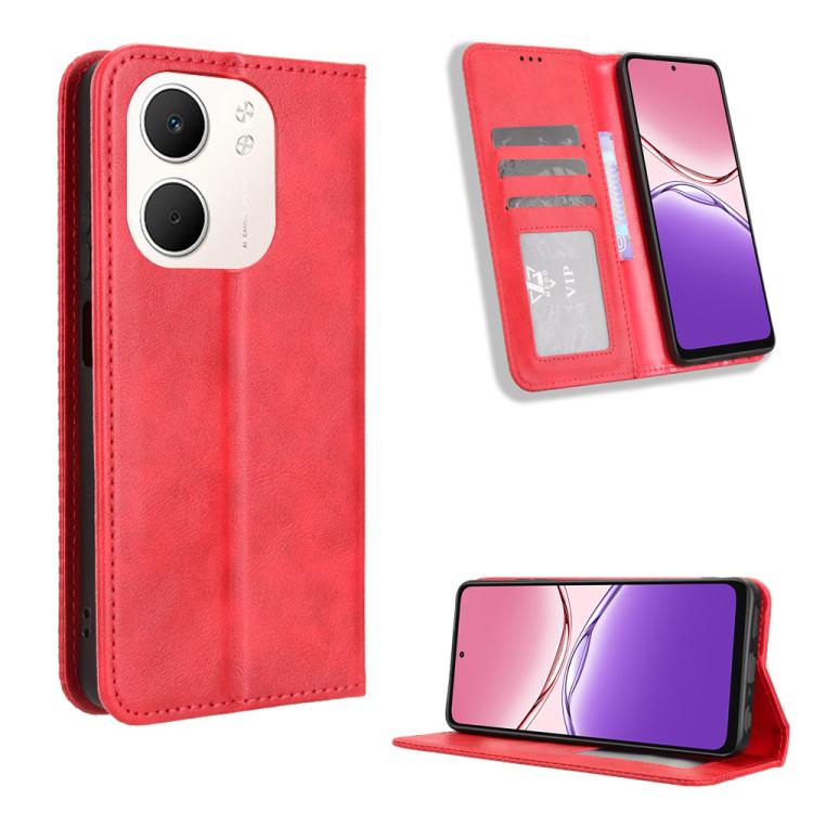 Magnetic Buckle Retro Texture Leather Phone Case, For OPPO A6 Pro 4G / 5G Global / F31 5G, For OPPO A6 Max 5G / F31 Pro+ 5G, For OPPO F31 Pro 5G, For OPPO Find X9 Pro, For OPPO Reno14 F 5G, For OPPO A5x 4G / 5G Global