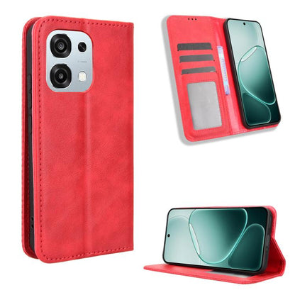 Magnetic Buckle Retro Texture Leather Phone Case, For OPPO A6 Pro 4G / 5G Global / F31 5G, For OPPO A6 Max 5G / F31 Pro+ 5G, For OPPO F31 Pro 5G, For OPPO Find X9 Pro, For OPPO Reno14 F 5G, For OPPO A5x 4G / 5G Global