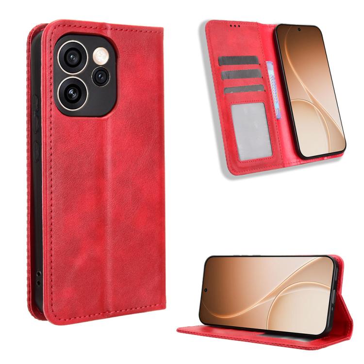 Magnetic Buckle Retro Texture Leather Phone Case, For OPPO A6s 5G / A6 5G Global, For OPPO Reno15 Pro Max 5G Global, For OPPO Reno15 5G Global / 15c, For OPPO A6x 5G / 4G, For OPPO Reno15 Pro 5G Global, For OPPO Find X9
