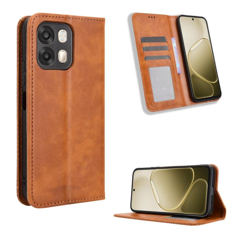 Magnetic Buckle Retro Texture Leather Phone Case, For OPPO A6s 5G / A6 5G Global, For OPPO Reno15 Pro Max 5G Global, For OPPO Reno15 5G Global / 15c, For OPPO A6x 5G / 4G, For OPPO Reno15 Pro 5G Global, For OPPO Find X9