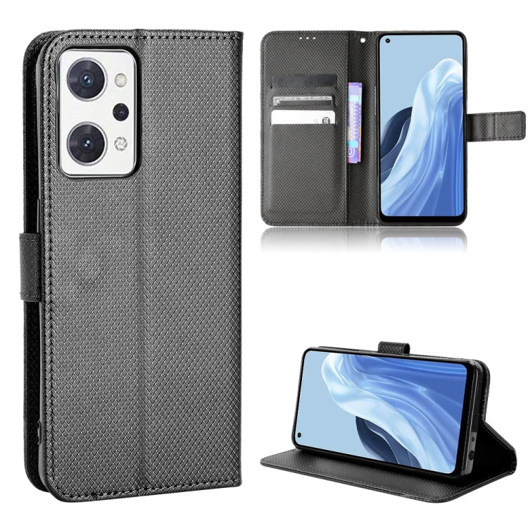 Diamond Texture Leather Phone Case, For OPPO Reno7 A