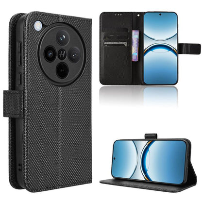 Diamond Texture Leather Phone Case, For OPPO Reno13 5G Global, For OPPO Reno13 F 4G / 5G, For OPPO Find X8, For OPPO K12X 5G / OnePlus Nord CE4 Lite 5G