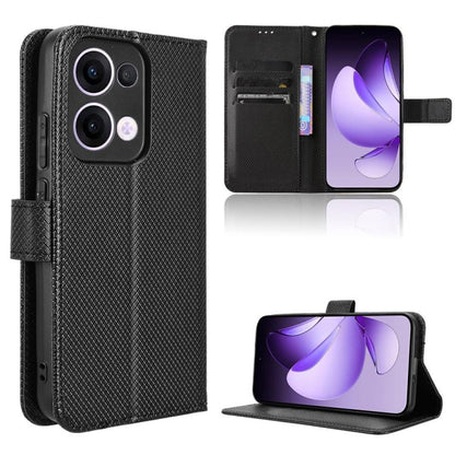 Diamond Texture Leather Phone Case, For OPPO Reno13 5G Global, For OPPO Reno13 F 4G / 5G, For OPPO Find X8, For OPPO K12X 5G / OnePlus Nord CE4 Lite 5G