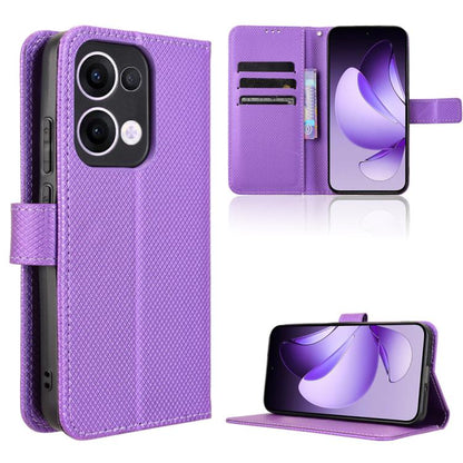 Diamond Texture Leather Phone Case, For OPPO Reno13 5G Global, For OPPO Reno13 F 4G / 5G, For OPPO Find X8, For OPPO K12X 5G / OnePlus Nord CE4 Lite 5G