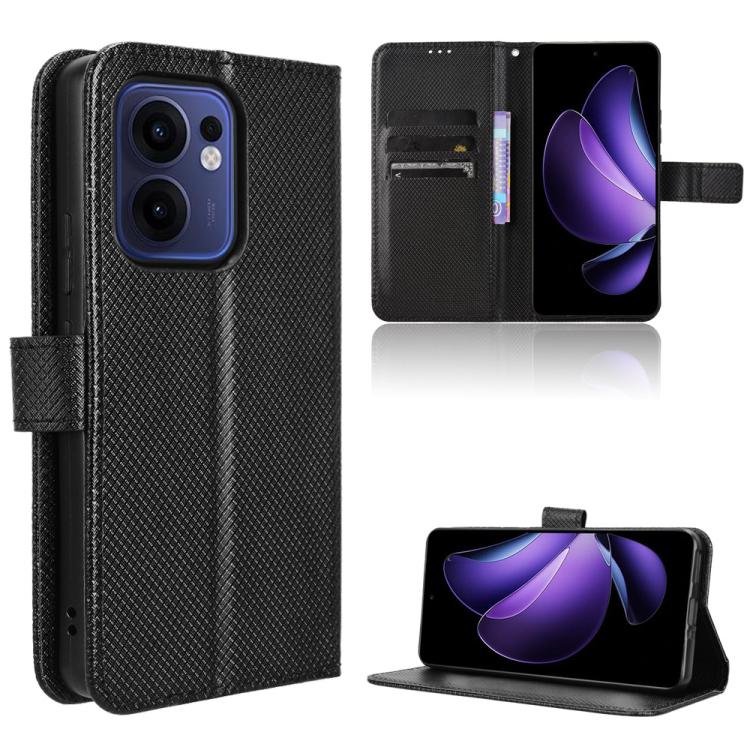 Diamond Texture Leather Phone Case, For OPPO Reno13 5G Global, For OPPO Reno13 F 4G / 5G, For OPPO Find X8, For OPPO K12X 5G / OnePlus Nord CE4 Lite 5G