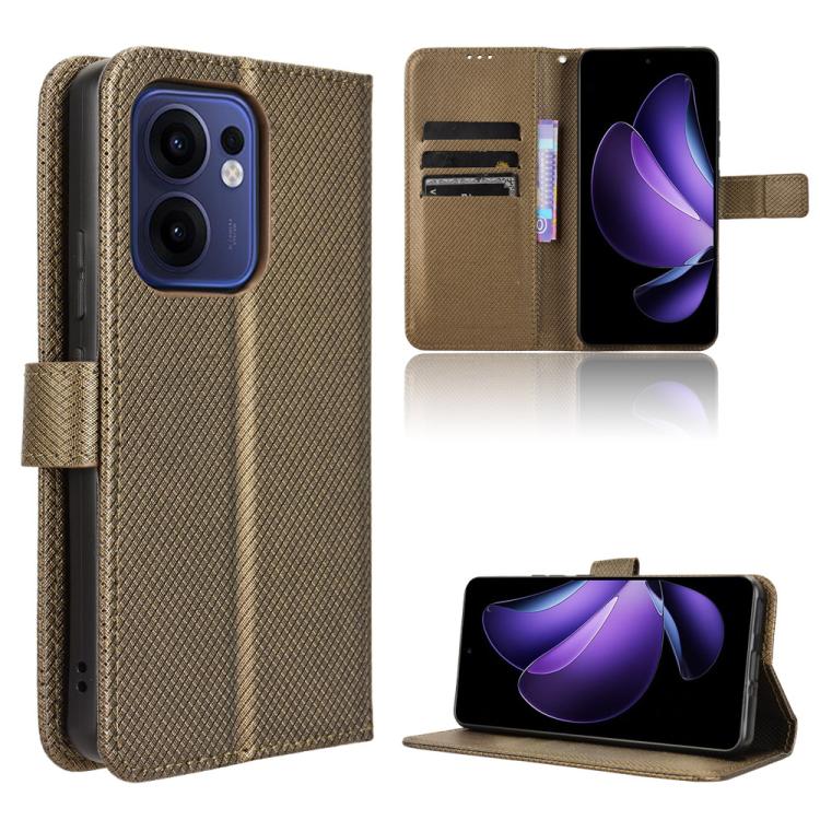 Diamond Texture Leather Phone Case, For OPPO Reno13 5G Global, For OPPO Reno13 F 4G / 5G, For OPPO Find X8, For OPPO K12X 5G / OnePlus Nord CE4 Lite 5G