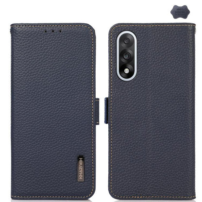 KHAZNEH Side-Magnetic Litchi Genuine Leather RFID Phone Case, For OnePlus Nord CE6 Lite 5G Global, For OnePlus Ace 6 Ultra, For OnePlus 15T, For OnePlus Turbo 6 / 6V, For OnePlus 15, For OnePlus Nord 5 / Ace 5 Ultra