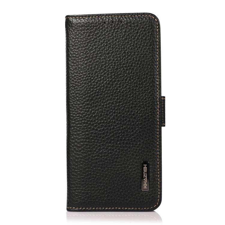 KHAZNEH Side-Magnetic Litchi Genuine Leather RFID Phone Case, For OnePlus Nord CE6 Lite 5G Global, For OnePlus Ace 6 Ultra, For OnePlus 15T, For OnePlus Turbo 6 / 6V, For OnePlus 15, For OnePlus Nord 5 / Ace 5 Ultra