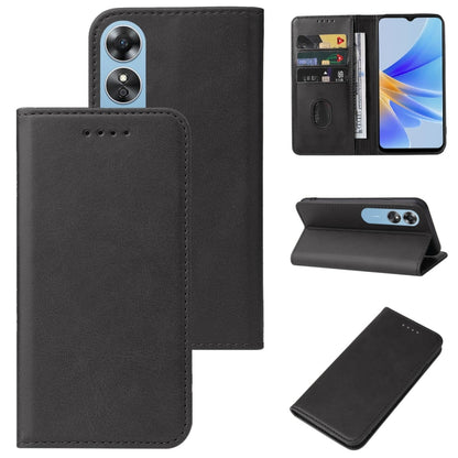 Magnetic Closure Leather Phone Case, For OPPO A2m, For OPPO A2 Pro, For OPPO A38, For OPPO A17 / A17K, For OPPO Reno7 4G, For OPPO A12